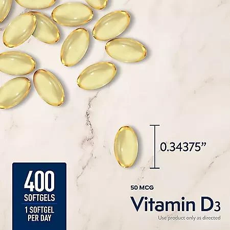 商品Member's Mark|Member's Mark Vitamin D3, 50 mcg, 400 ct.,价格¥59,第3张图片详细描述