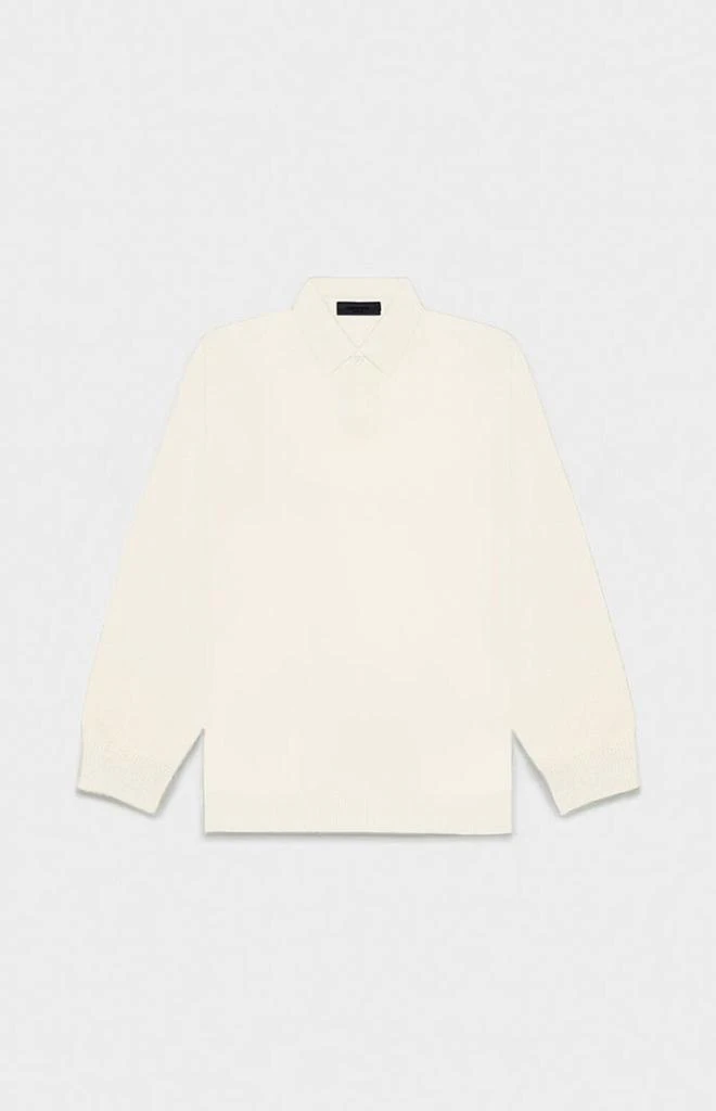 商品Essentials|Essentials Cloud Dancer Knit Polo Sweater,价格¥391,第1张图片