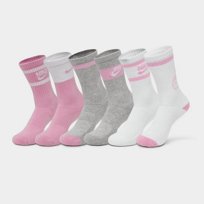 商品NIKE|Kids' Nike Everyday Cushioned Crew Socks (6-Pack),价格¥164,第1张图片