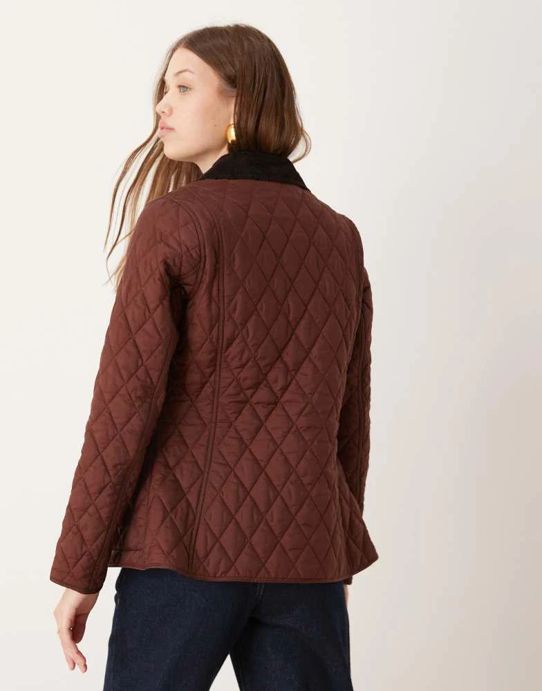 商品Barbour|女式 Annandale 绗缝夹克（深棕色）,价格¥638,第3张图片详细描述