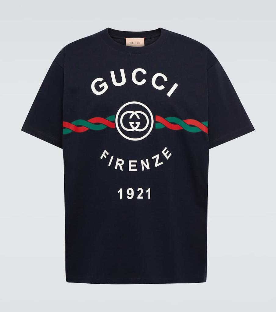 商品Gucci|Logo棉质针织T恤,价格¥4814,第1张图片