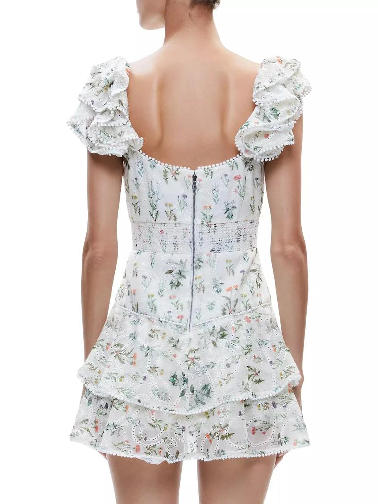 商品Alice + Olivia|Hartford Floral Eyelet Romper,价格¥1185,第4张图片详细描述