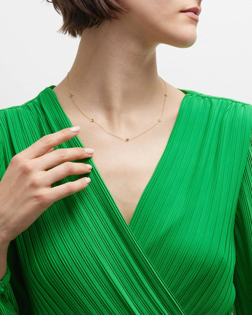 商品Roberto Coin|18K Yellow Gold 5-Station Emerald Necklace,价格¥9033,第5张图片详细描述