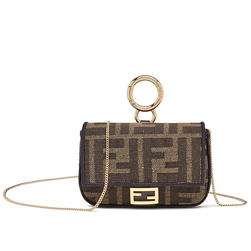 商品Fendi|【预售3-7天】FENDI/芬迪 20 BAGUETTE系列 经典老花帆布法棍迷你斜挎手提包 7AR844A6V5F17U4,价格¥5272,第1张图片