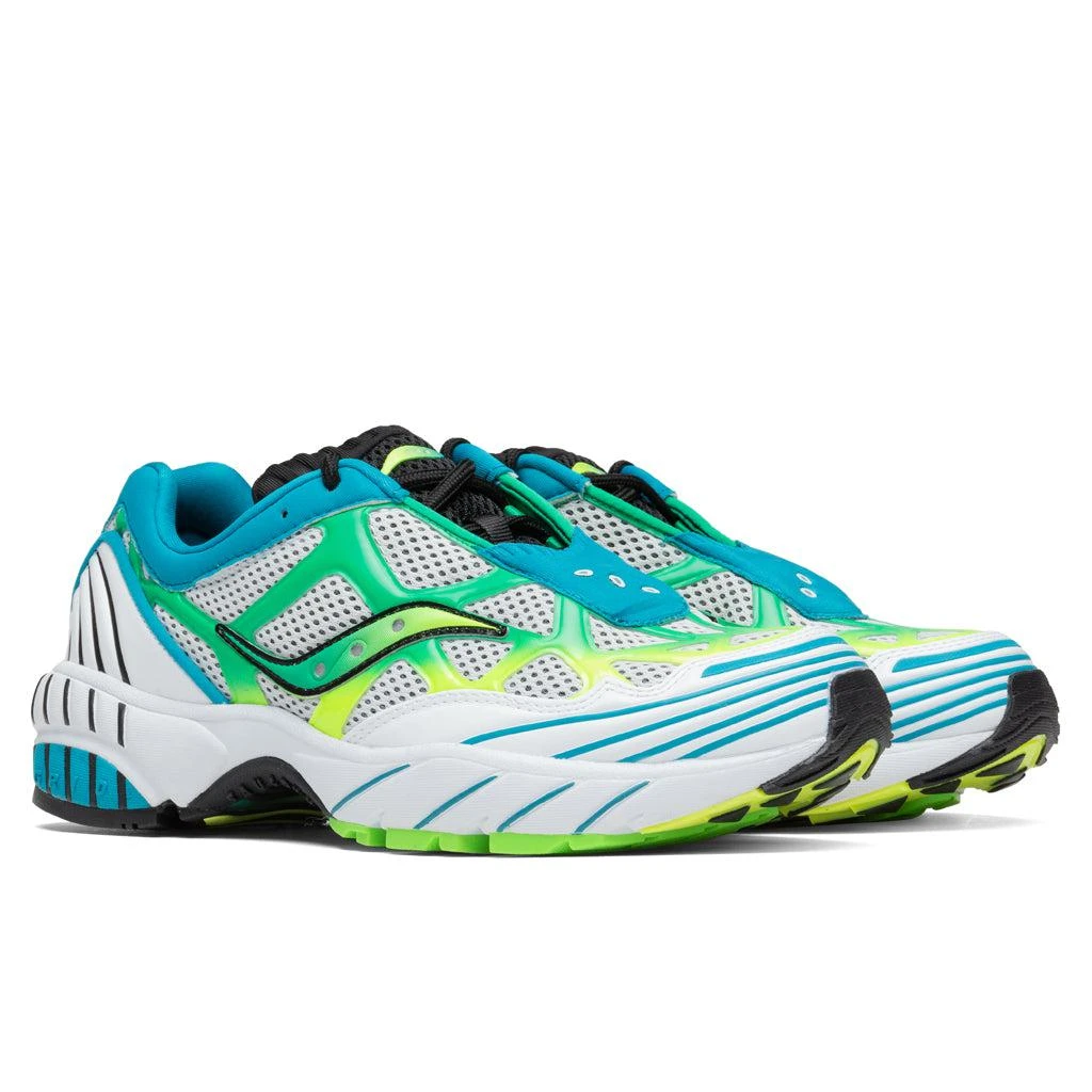 商品Saucony|Saucony Grid Web - White/Citron/Teal,价格¥635,第2张图片详细描述