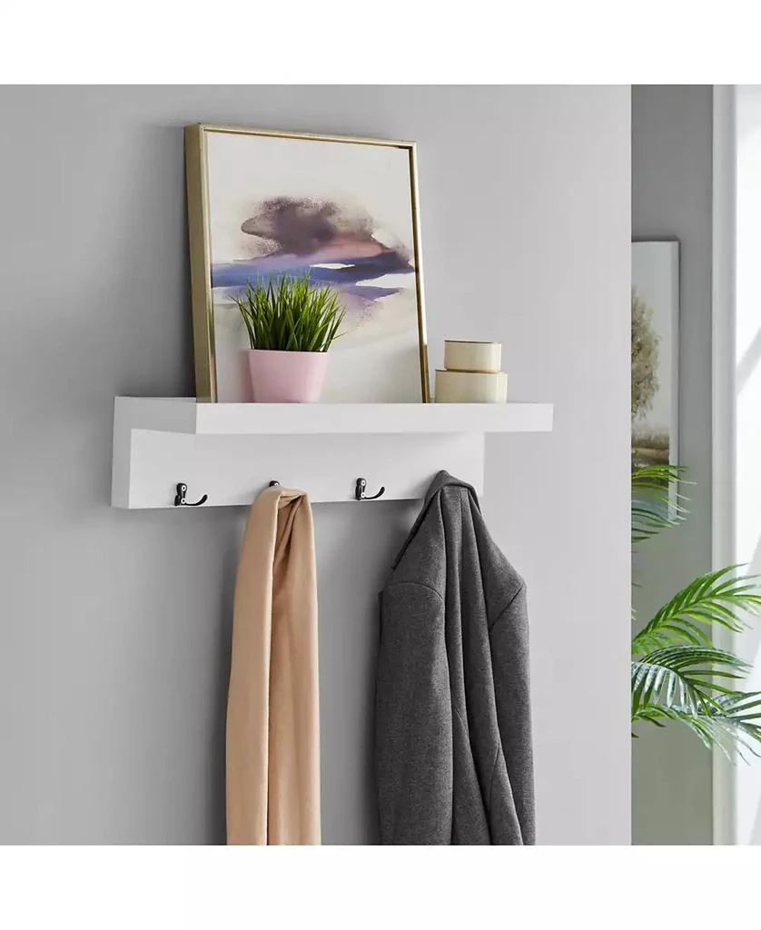 商品Danya B|Wall Mounted Coat Rack with Decorative Ledge Shelf,价格¥244,第2张图片详细描述