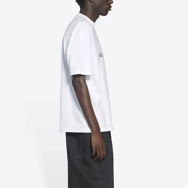 商品[国内直发] Balenciaga|巴黎世家 Logo印花字母套头短袖T恤 男女同款 白色,价格¥4367,第8张图片详细描述