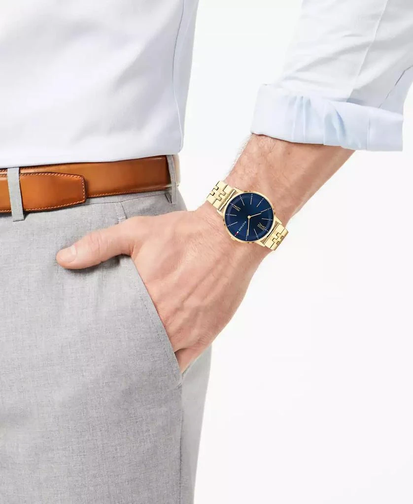 商品Tommy Hilfiger|Men's Gold-Tone Bracelet Watch 40mm,价格¥728,第2张图片详细描述