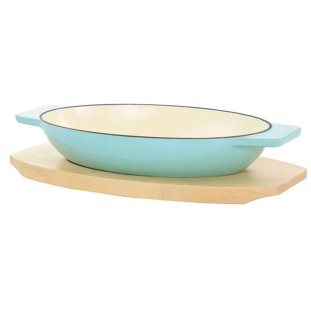 商品Martha Stewart|2Pc Enamel Casserole With Wood Trivet,价格¥317,第1张图片