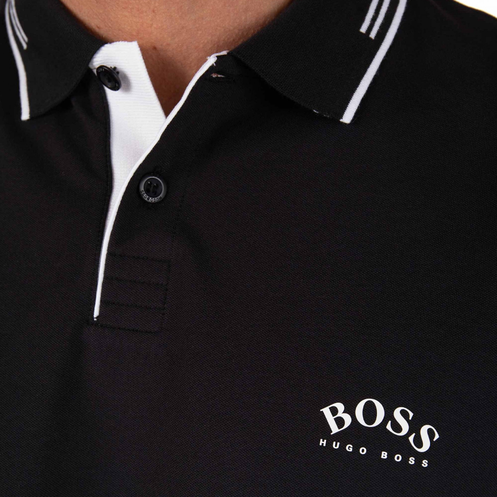 HUGO BOSS 男士黑色POLO衫 PAULCURVED-50412675-015商品第4张图片规格展示