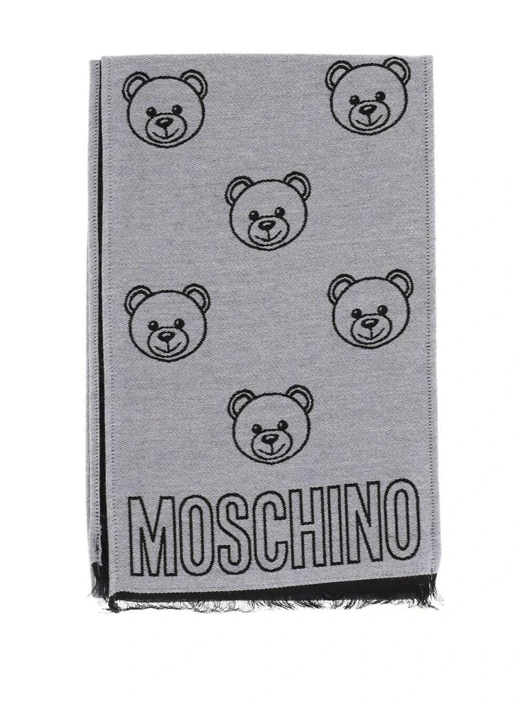 商品Moschino|Moschino Logo Printed Fringed Scarf,价格¥517,第1张图片