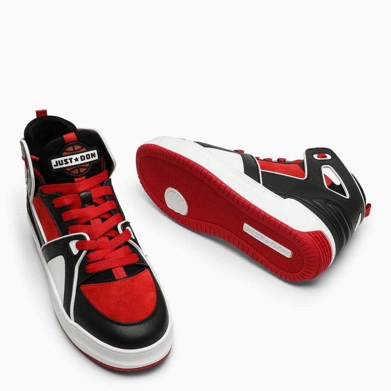 High white/red/black leather trainer商品第5张图片规格展示