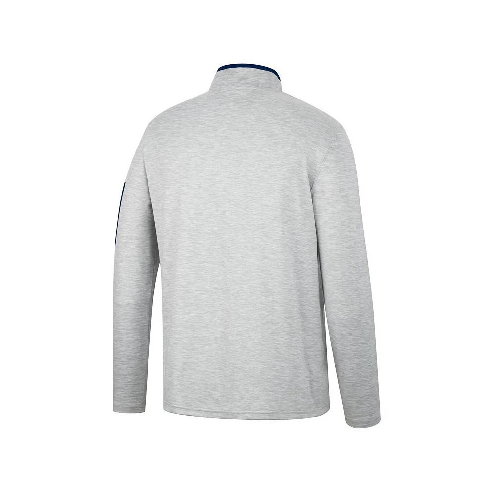 商品Colosseum|Men's Heathered Gray, Navy Michigan Wolverines Country Club Windshirt Quarter-Zip Jacket,价格¥278,第3张图片详细描述