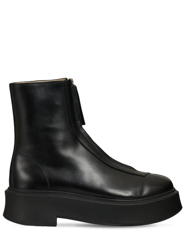 商品The Row|50mm Zipped Leather Ankle Boots,价格¥11523,第1张图片