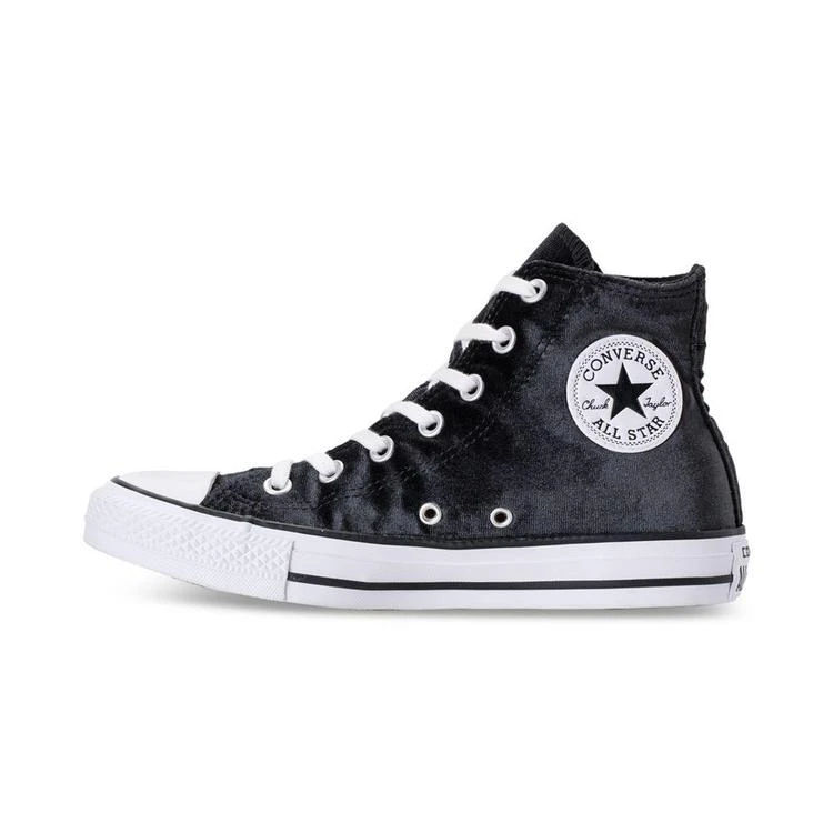 商品Converse|Women's Chuck Taylor Hi Velvet Casual Sneakers from Finish Line,价格¥185,第4张图片详细描述