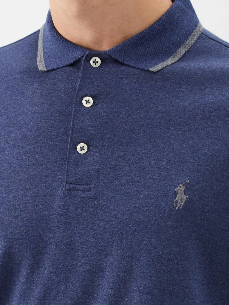 商品Ralph Lauren|Pima cotton long-sleeve polo shirt,价格¥388,第4张图片详细描述