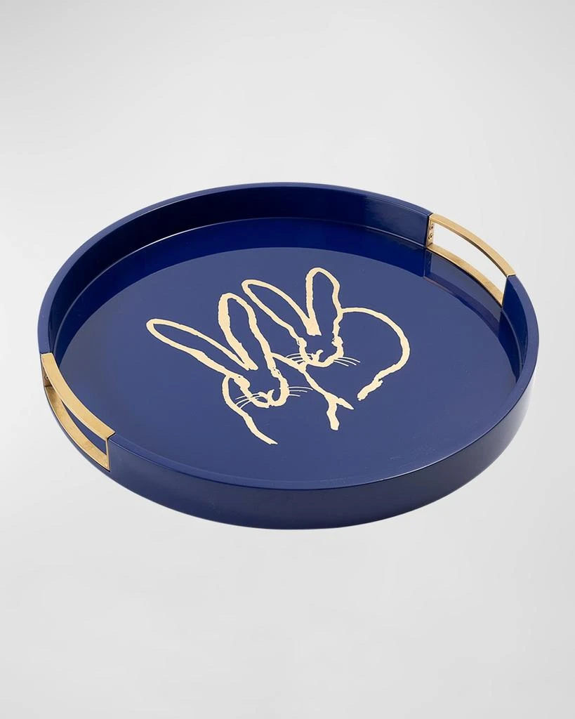 商品Hunt Slonem|Bunny Drinks Lacquer Tray With Brass Handles,价格¥1757,第1张图片详细描述