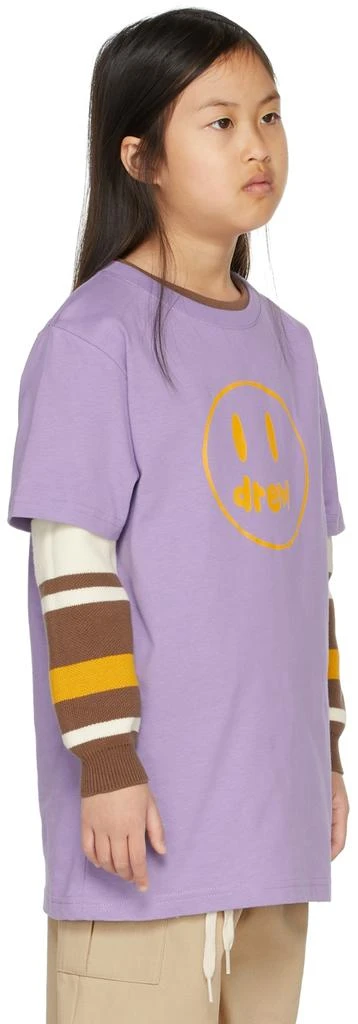 商品Drew House|SSENSE Exclusive Kids Purple Painted Mascot T-Shirt,价格¥511,第2张图片详细描述