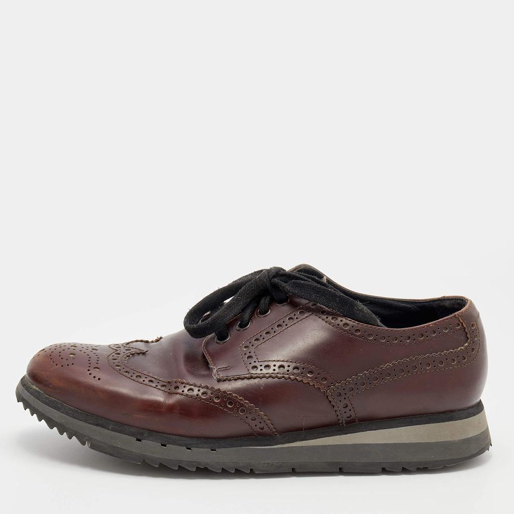 Prada Sport Brown Leather Brogue-Derby Size 41商品第1张图片规格展示