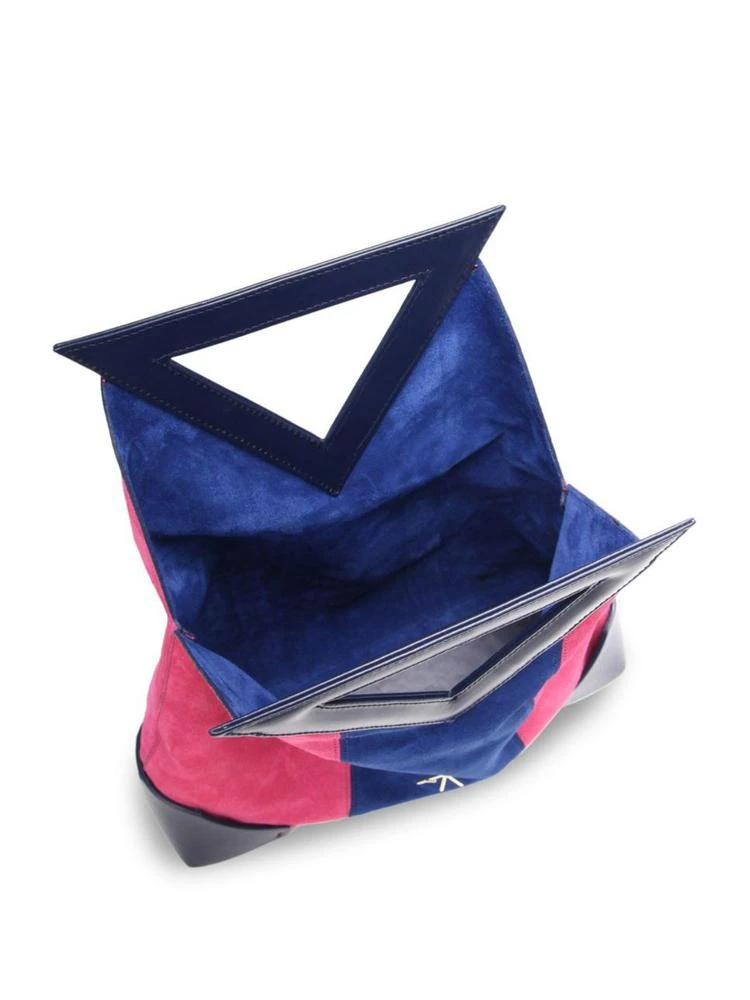 商品Manu Atelier|Manu Atelier - Triangle North Suede & Leather Mini Bag,价格¥1702,第2张图片详细描述