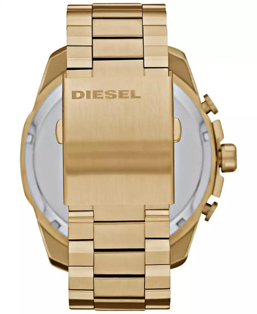 商品Diesel|Men's Chronograph Mega Chief Gold-Tone Stainless Steel Bracelet Watch 59x51mm,价格¥2091,第2张图片详细描述