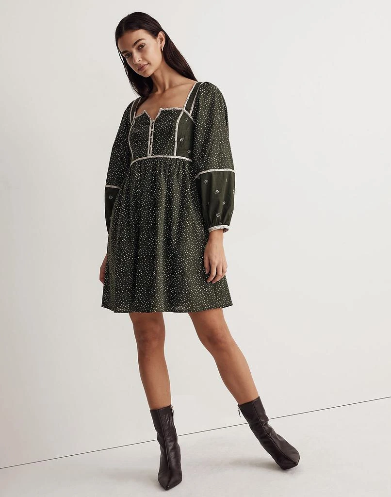 商品Madewell|Floral Mix Square-Neck Mini Dress,价格¥630,第1张图片