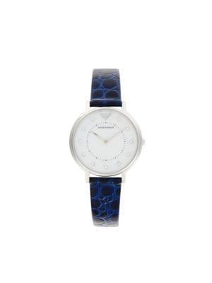 商品Emporio Armani|32MM Stainless Steel & Embossed Leather Strap Watch,价格¥762,第1张图片