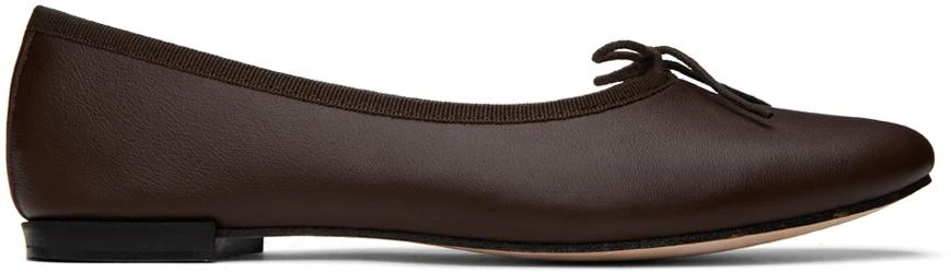 商品Repetto|SSENSE Exclusive Brown Lucien Ballerina Flats,价格¥1425,第1张图片