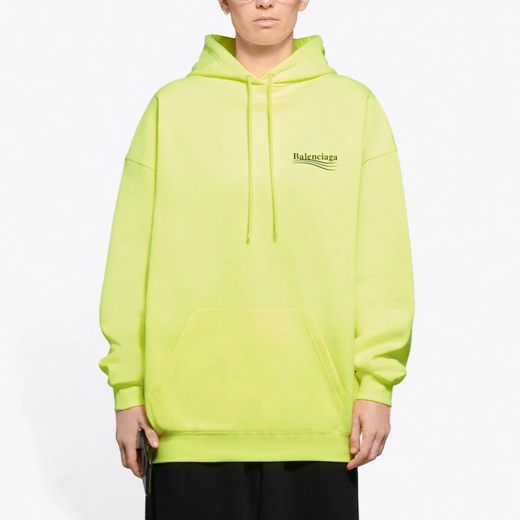 商品[国内直发] Balenciaga|巴黎世家 可乐字母Logo连帽卫衣 女款 黄色,价格¥3054,第4张图片详细描述