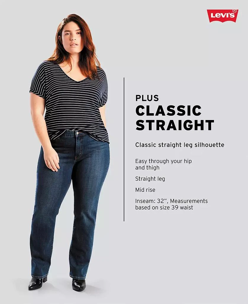 商品Levi's|Trendy Plus Size Classic Straight Leg Jeans,价格¥314,第5张图片详细描述