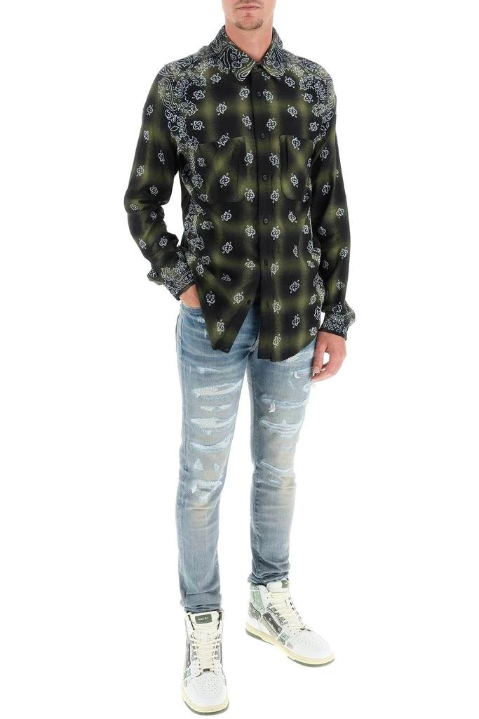 商品AMIRI|BLEACH BANDANA SHADOW PLAID SHIRT,价格¥4066,第2张图片详细描述