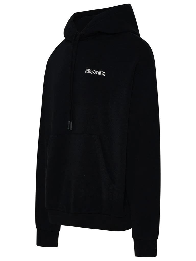 商品Marcelo Burlon|Marcelo Burlon County Of Milan Logo Printed Drawstring Hoodie,价格¥1500,第3张图片详细描述