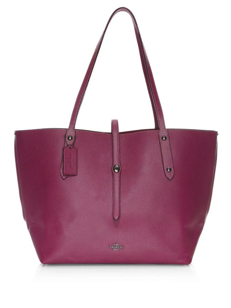 商品Coach|Party Mouse-Print Market Leather Tote,价格¥1538,第1张图片