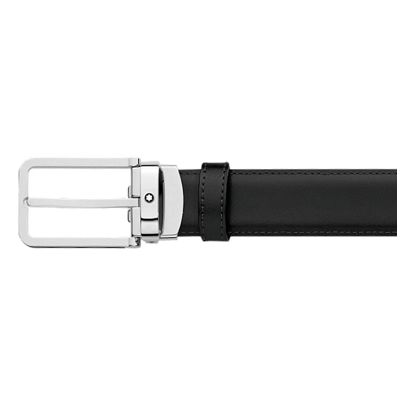 Mont Blanc 万宝龙 男士黑色针扣式牛皮腰带 118418 商品