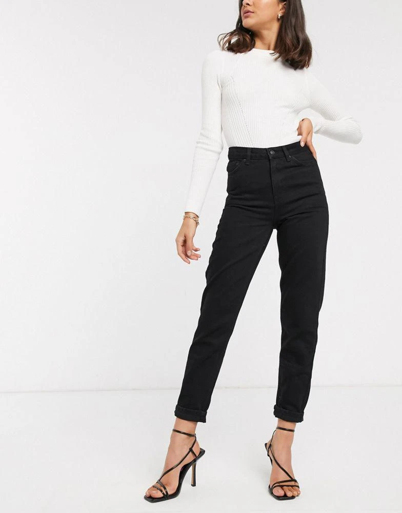 商品Topshop|Topshop mom jeans in black,价格¥194,第4张图片详细描述