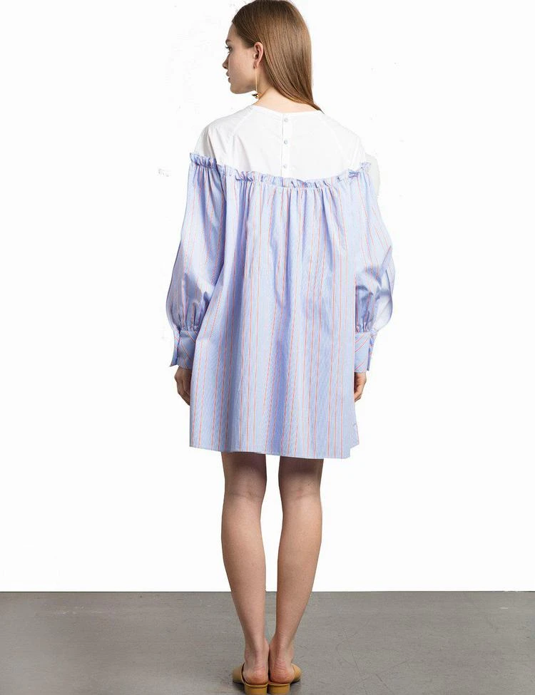商品Pixie Market|Oversize Ruffled Striped Babydoll Dress,价格¥500,第4张图片详细描述