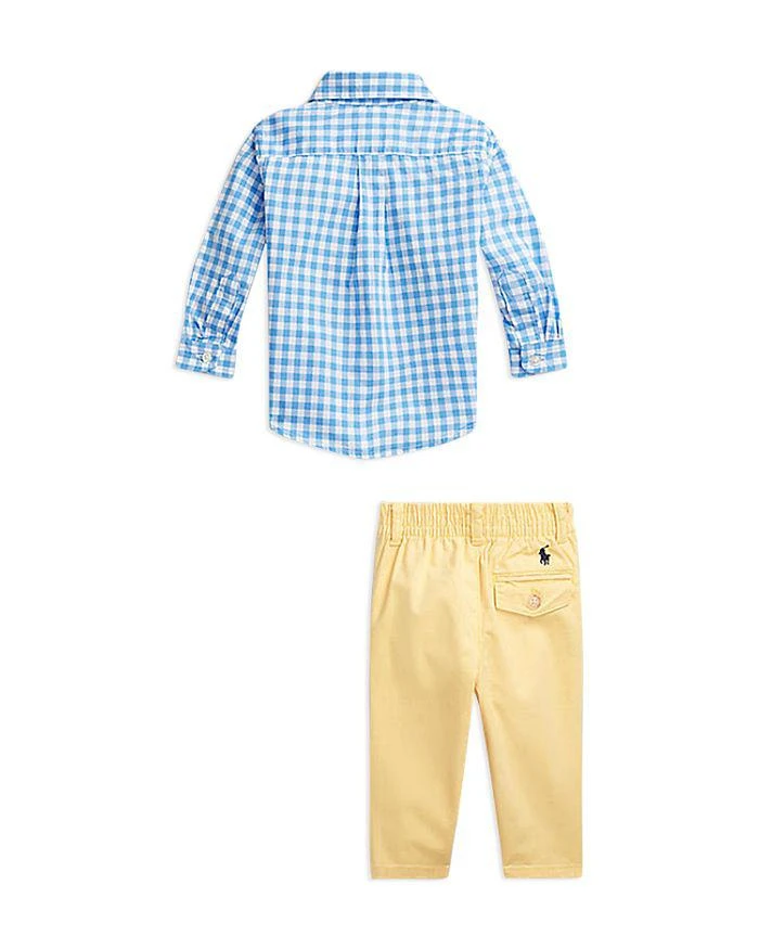 商品Ralph Lauren|Boys' Gingham Poplin Shirt & Chino Pants Set - Baby,价格¥393,第2张图片详细描述