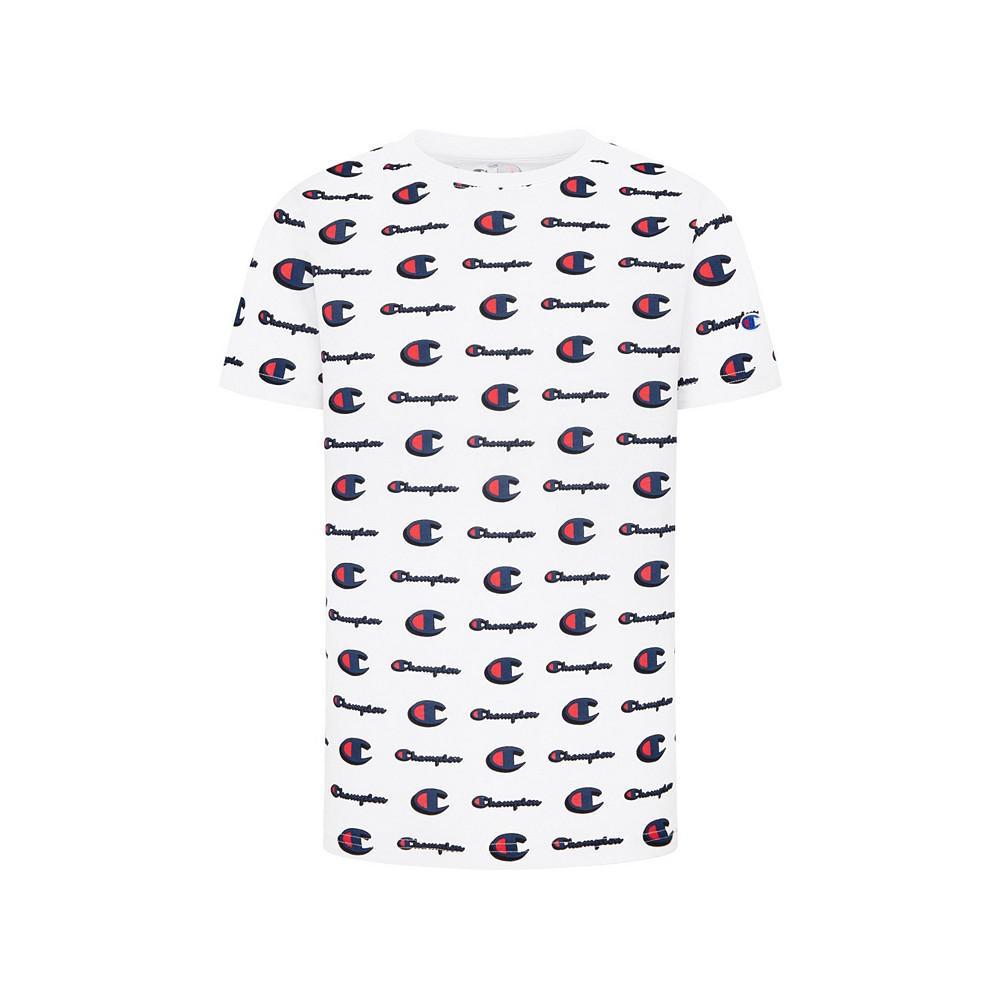 商品CHAMPION|Big Boys All Over Print Short Sleeve T-shirt,价格¥74,第1张图片