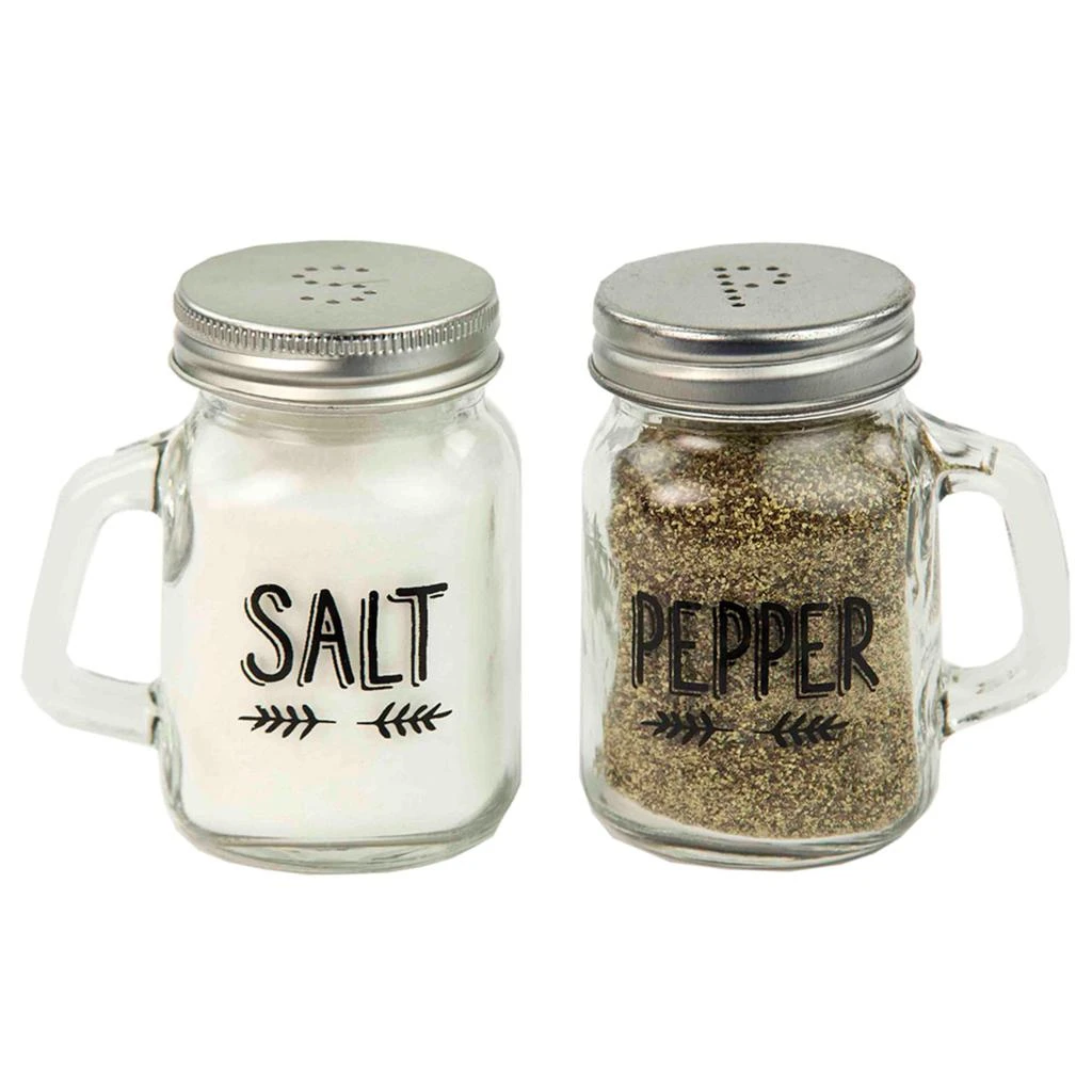 商品Home Basics|Home Basics Salt and Pepper Mason Jar Set,价格¥107,第1张图片