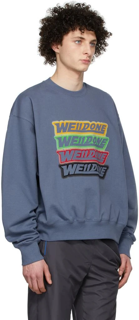商品We11done|Navy French Terry Sweatshirt,价格¥3981,第2张图片详细描述