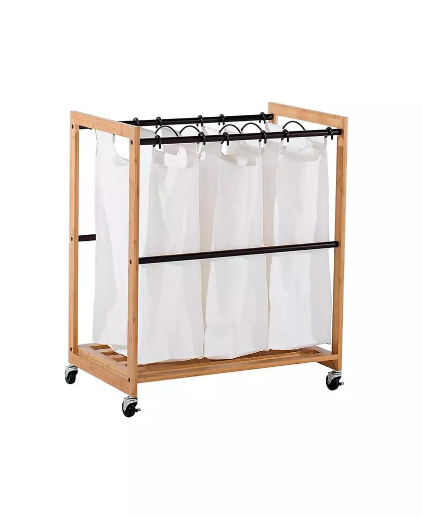 商品TRINITY|3 Bag Bamboo Laundry Cart,价格¥776,第2张图片详细描述