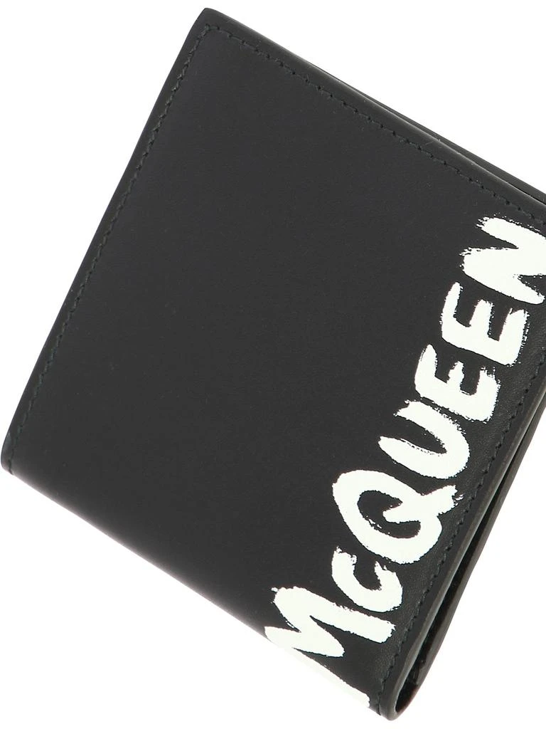 商品Alexander McQueen|Mcqueen Graffiti Wallets & Card Holders Black,价格¥1356,第4张图片详细描述