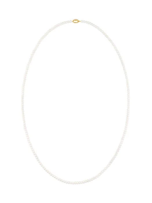 商品hyeres-lor|Silver Freshwater Pearl Long Bead Necklace,价格¥3152,第2张图片详细描述