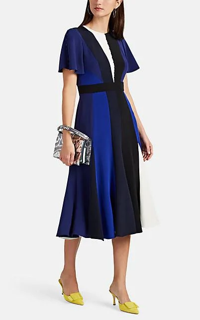 商品PRABAL GURUNG|Colorblocked Silk Dress,价格¥5812,第2张图片详细描述