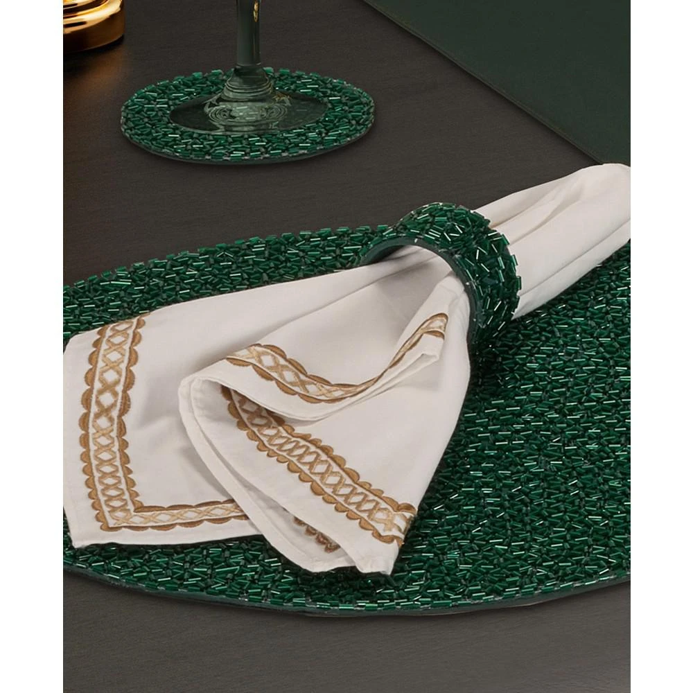 商品J Queen New York|Sparkle Napkin Ring 4 Piece Set,价格¥635,第2张图片详细描述