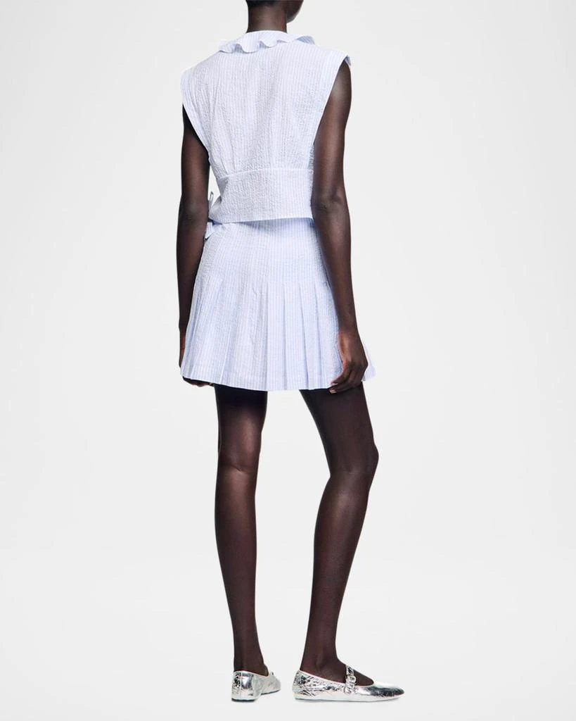 商品Sandro|Noora Striped Seersucker Mini Skirt,价格¥2140,第3张图片详细描述