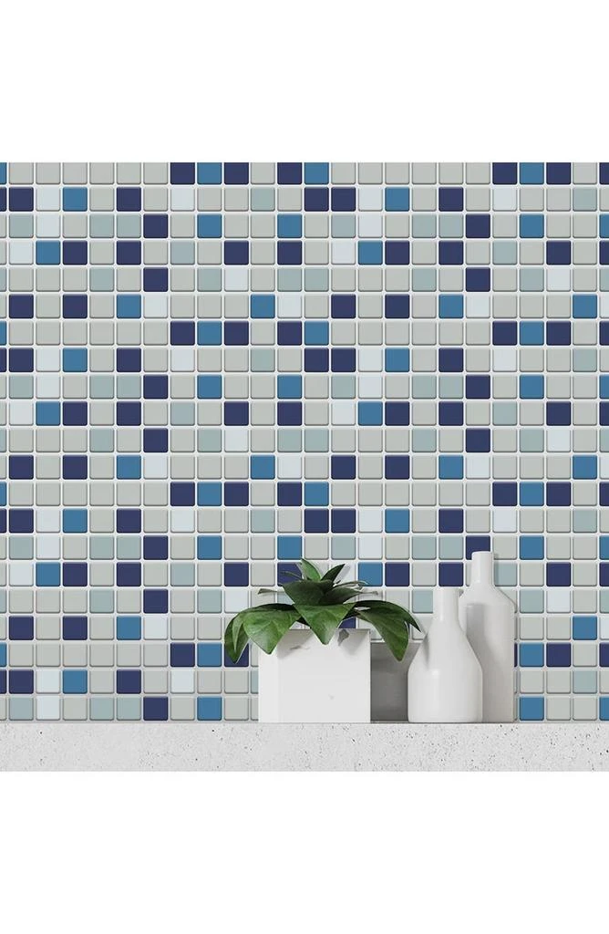 Blue Sea Mosaic Glossy 3D Sticker Tile 24-Piece Set 商品