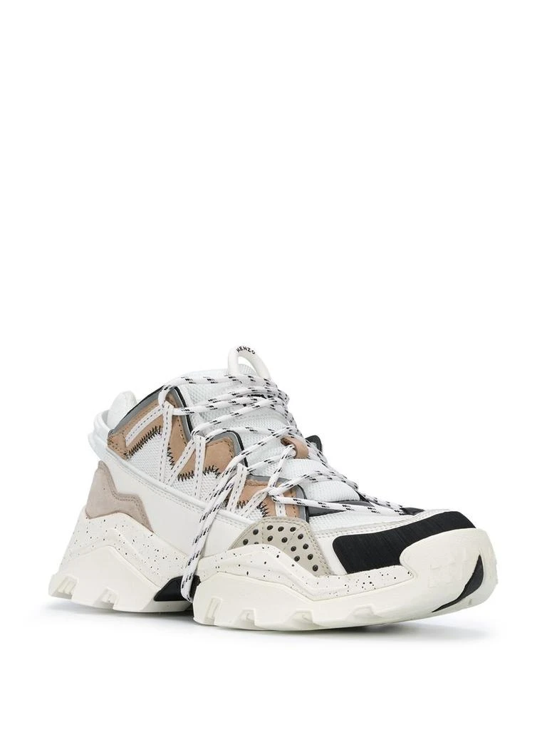 商品Kenzo|Kenzo men's grey leather sneakers,价格¥3027,第2张图片详细描述