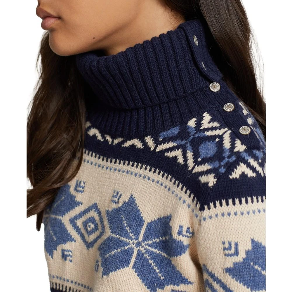商品Ralph Lauren|Big Girls Fair Isle Wool-Blend Turtleneck Sweater,价格¥445,第2张图片详细描述