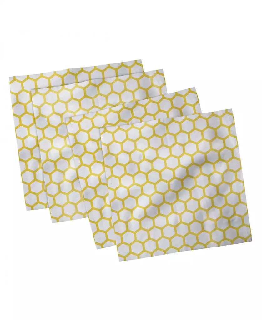 商品Ambesonne|Hexagonal Comb Set of 4 Napkins, 12" x 12",价格¥150,第1张图片